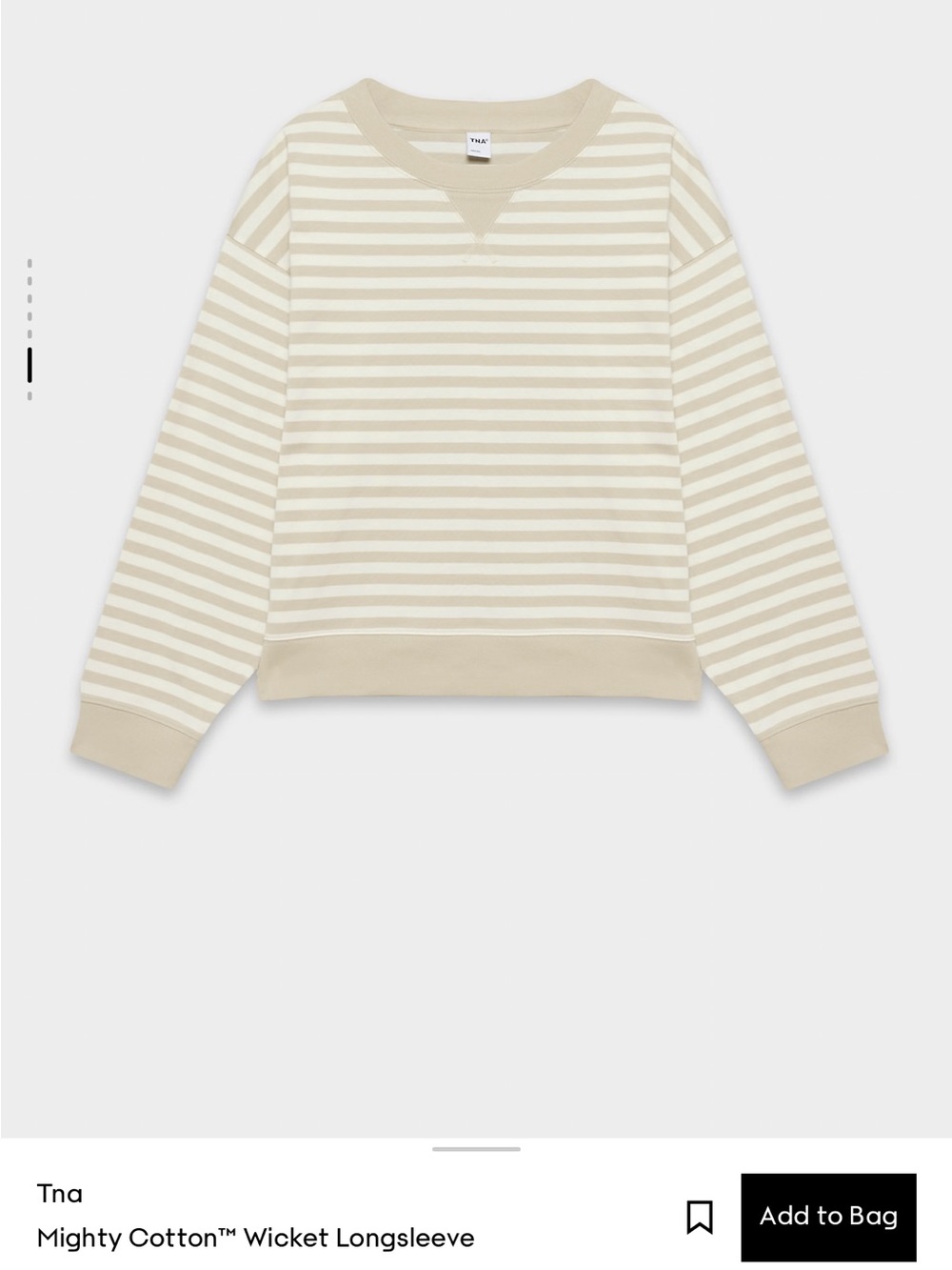 TNA Mighty Cotton Wicket Long sleeve-Cream & White